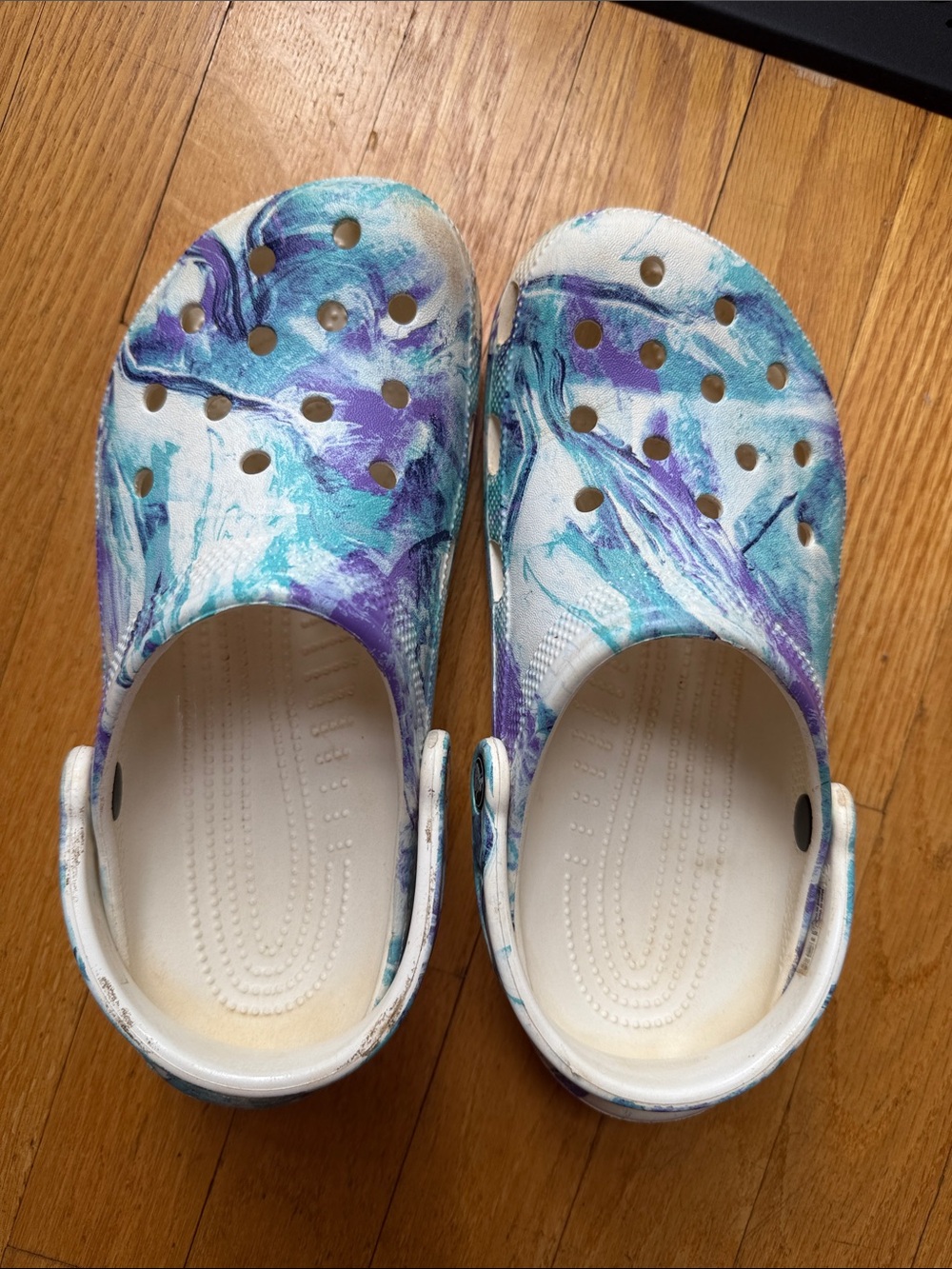 CROCS Classic Clog - Turquoise & Purple Marble Print